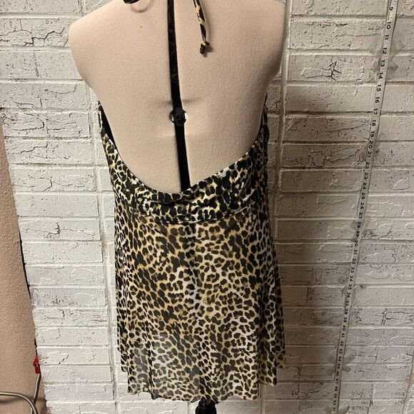 Jaclyn Smith Animal Print Plus Size Curvy Convertible Tankini Halter Bikini  20 - Picture 7 of 10